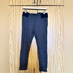 Ann Taylor Factory Gray Plaid Pants with Black Accents